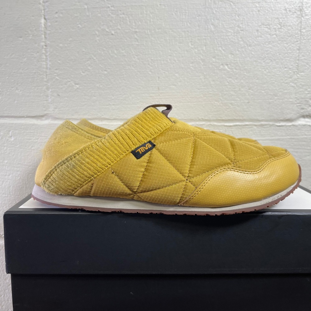 Teva ReEmber Quilted Mustard Yellow Slip On Camp Moc Slipper Women's 12 US